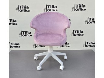 Coket Çocuk Çalışma Koltuğu Beyaz Ayak Pembe